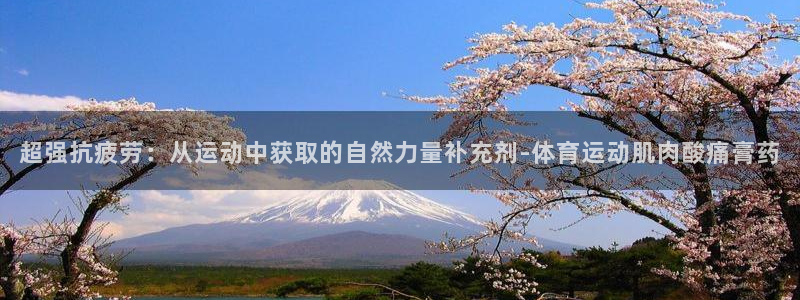 星速体育下载不了：超强抗疲劳：从运动中获取的自然力量补充剂-体育运动肌肉酸痛膏药
